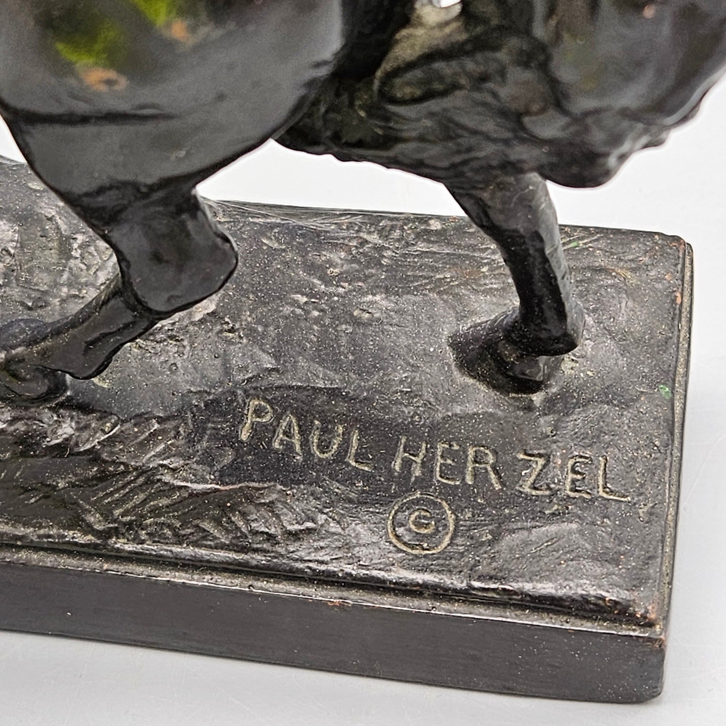 Pair Paul Herzel Bronze Clad Bookends