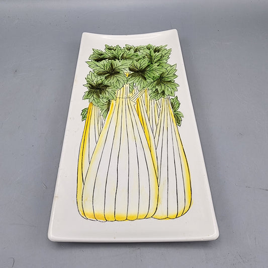 Ceramic Relish Tray with Celery