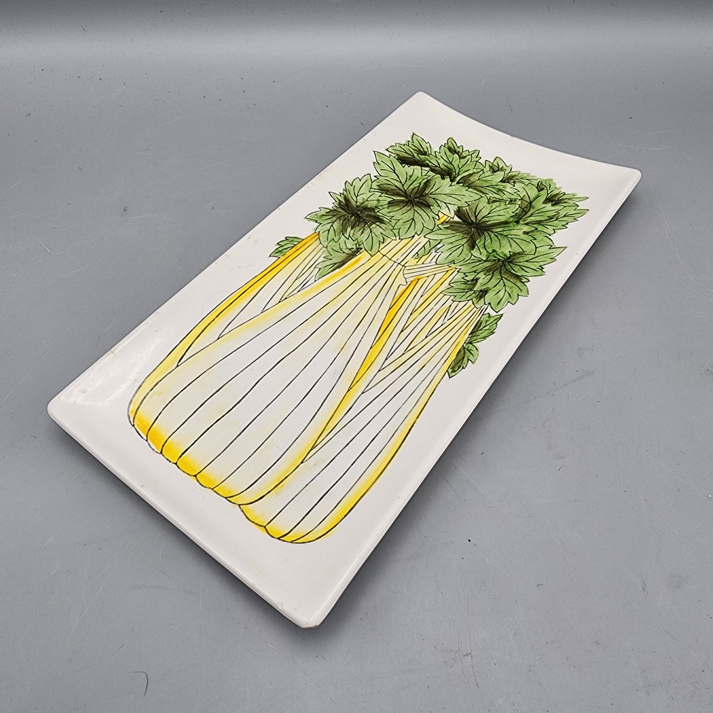 Ceramic Relish Tray with Celery