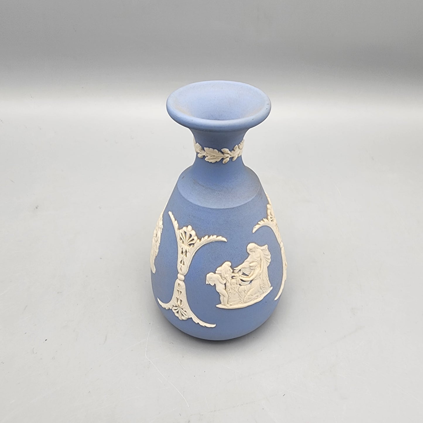 Wedgwood Light Blue Jasperware Bottle Vase