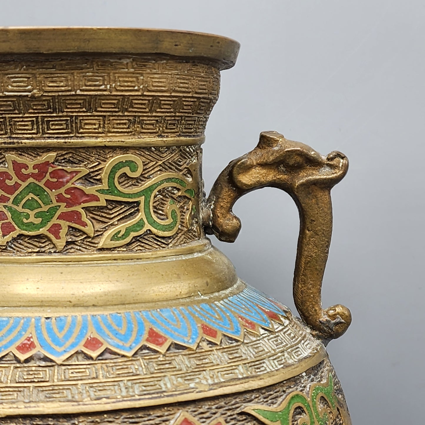 Chinese Champlevé Enamel Vase