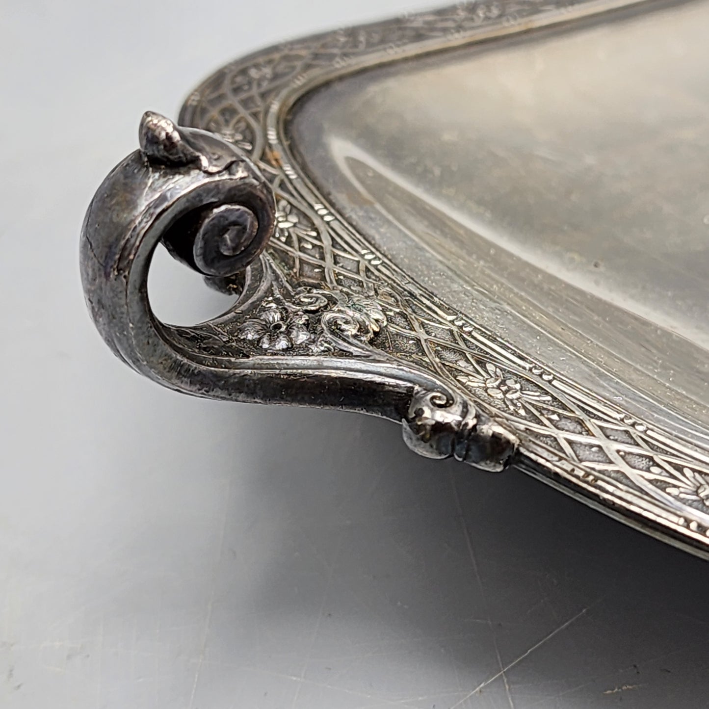 Wilcox Silverplate Footed Bread Tray
