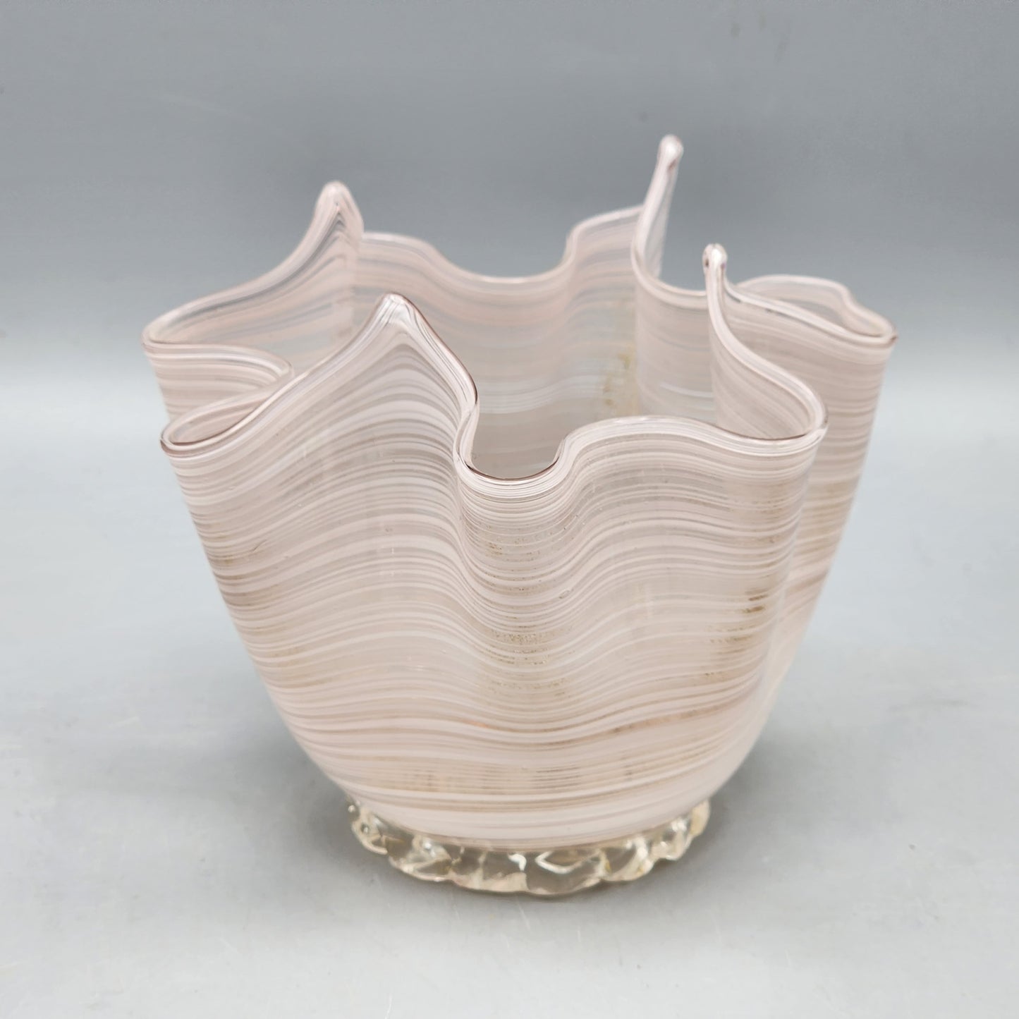 Vintage Murano Glass Handkerchief Vase