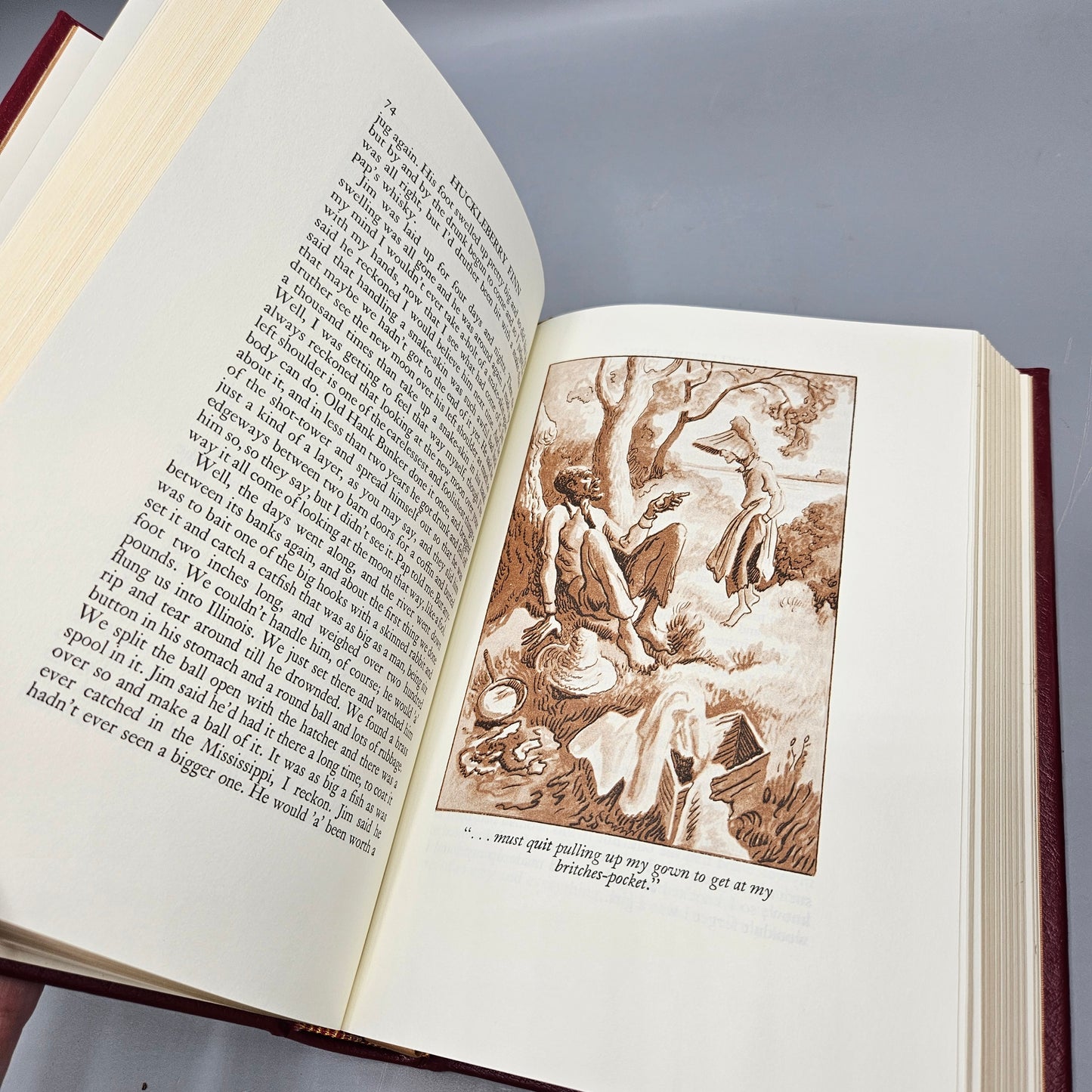 Leatherbound Book - Mark Twain "Adventures of Huckleberry Finn" Easton Press