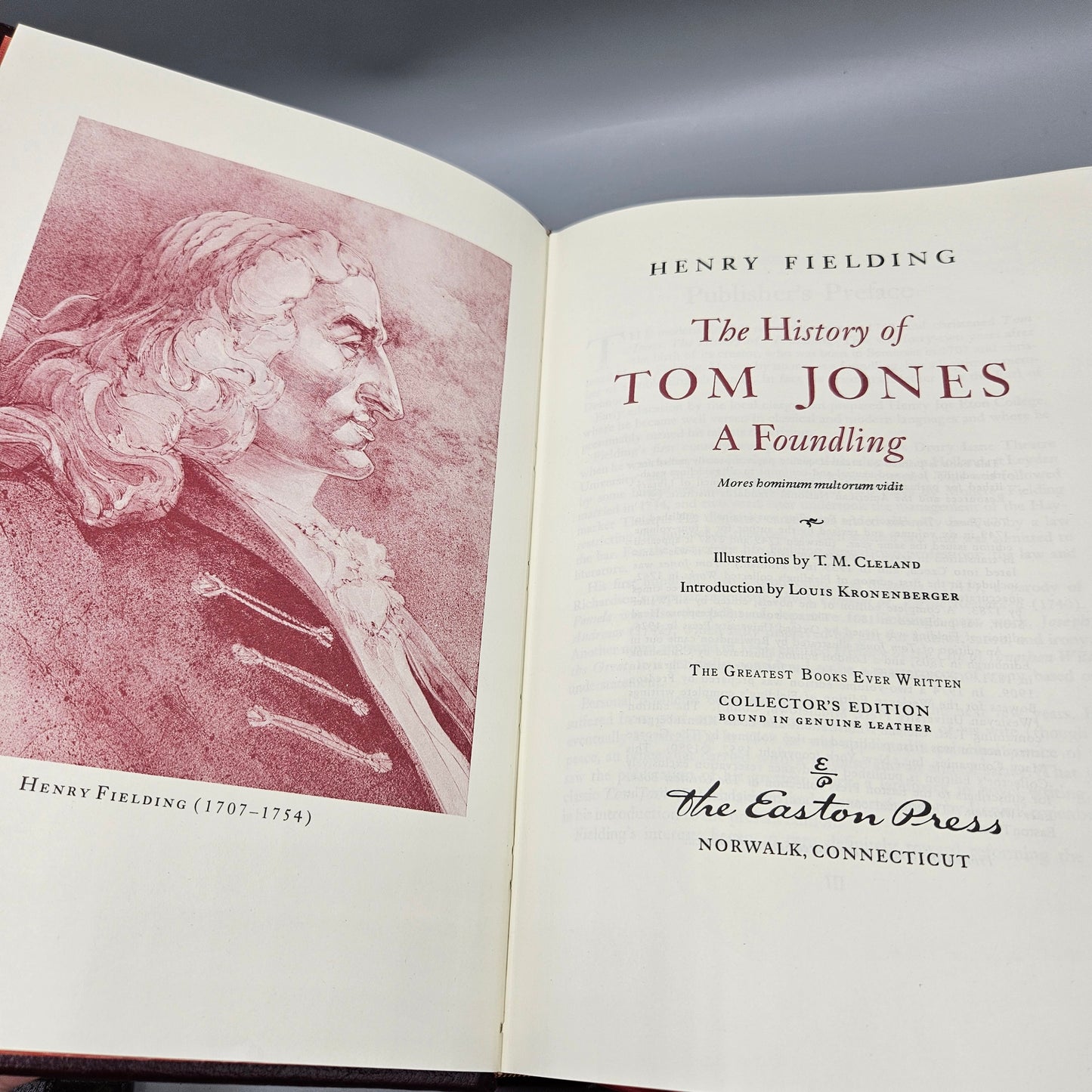Leatherbound Book - Henry Fielding "Tom Jones" Easton Press