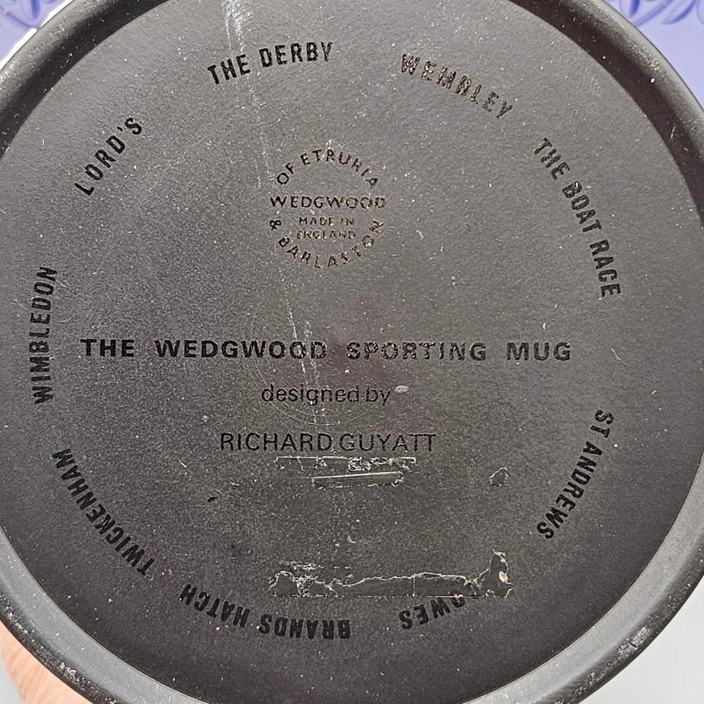 Wedgwood Black Jasperware Guyatt SOUVENIR Mug