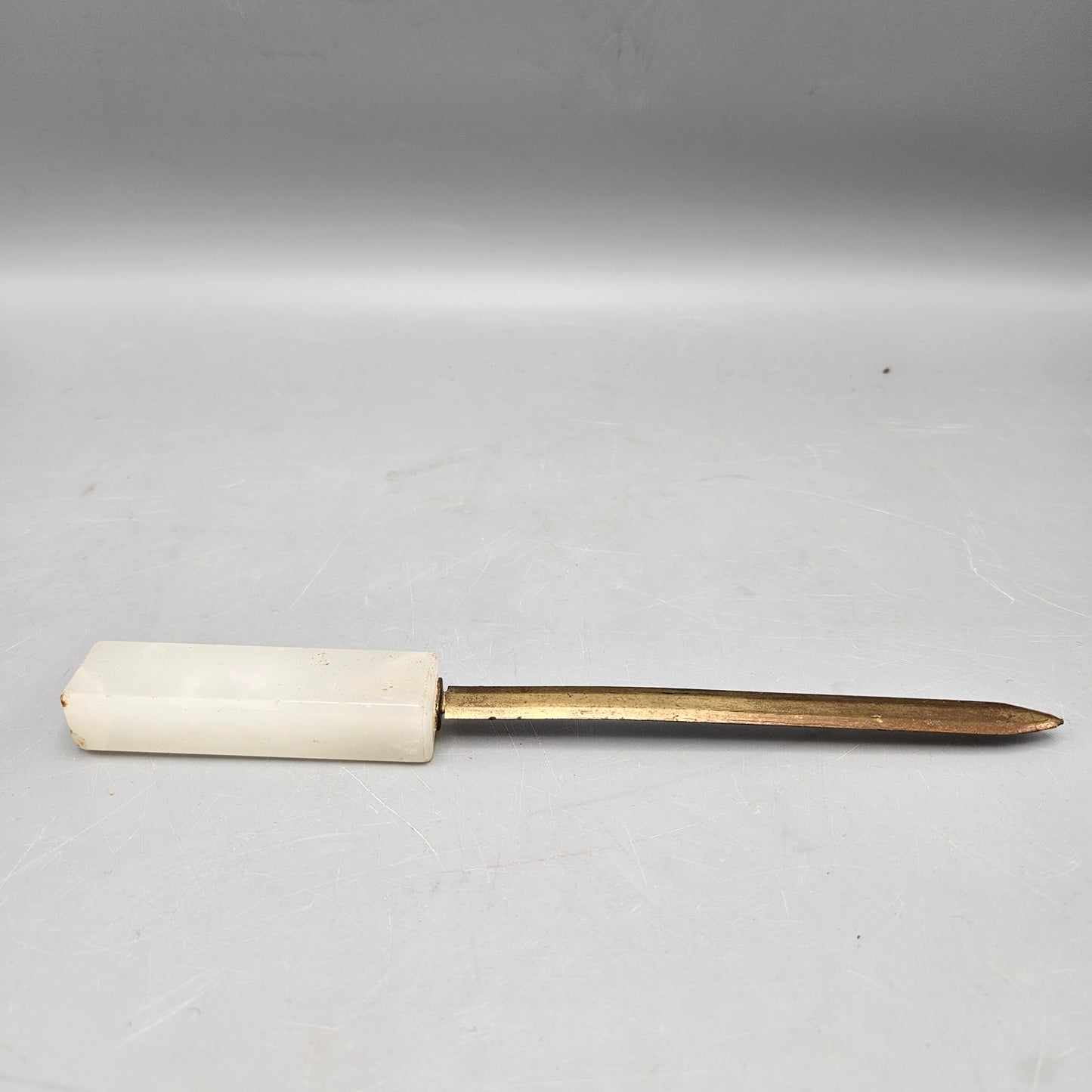 Vintage German Onyx and Brass Letter Opener