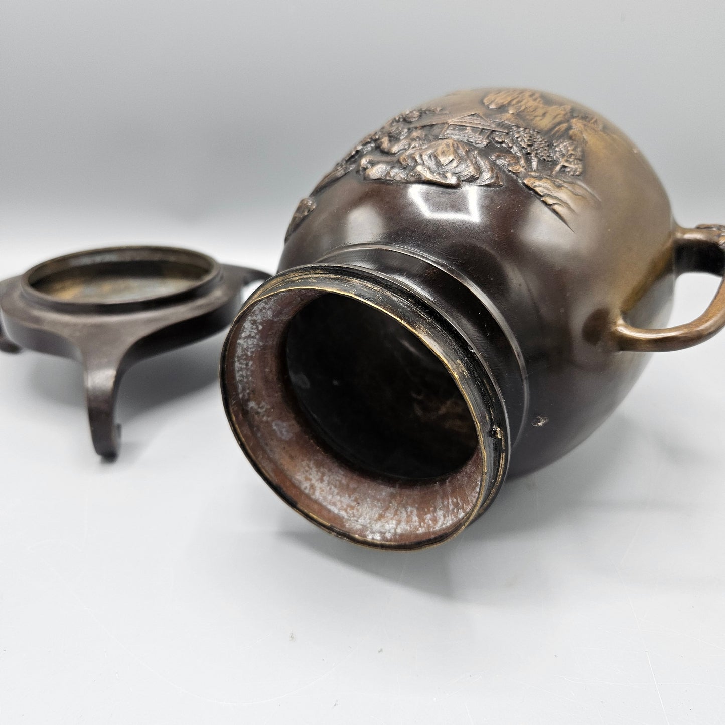 Chinese Bronze Urn-Form Incense Burner