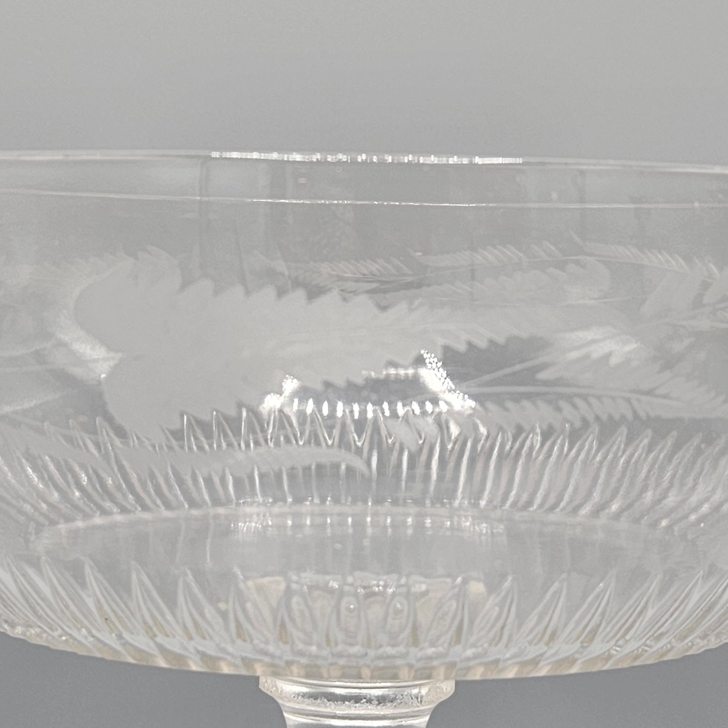EAPG Compote with Engraved Ferns
