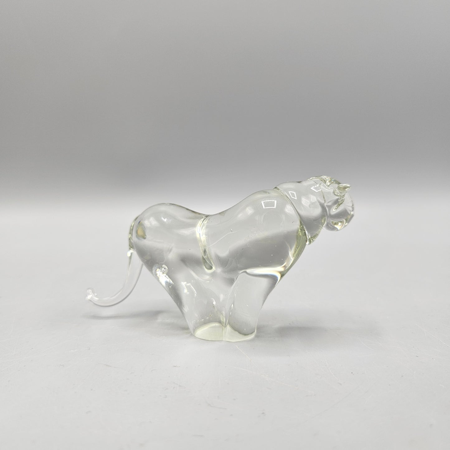 Hand-Blown Crystal Cat Figurine