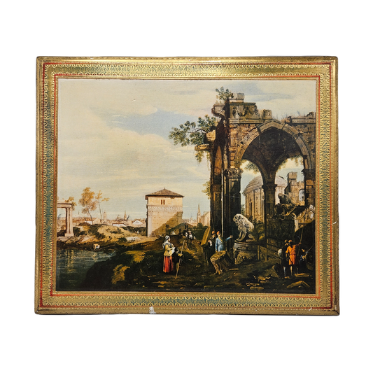 Framed Print Canaletto "Capriccio with Ruins and Porta Portello"
