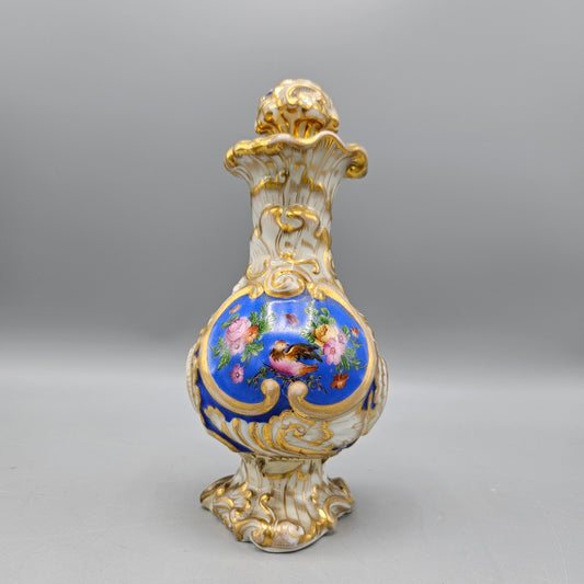 Antique German Porcelain Rococo Style Scent Bottle