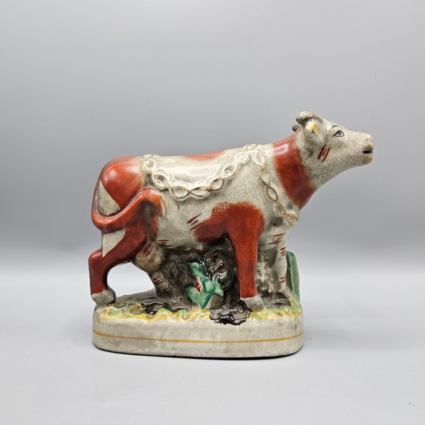 Contemporary Staffordshire Cow Figurine