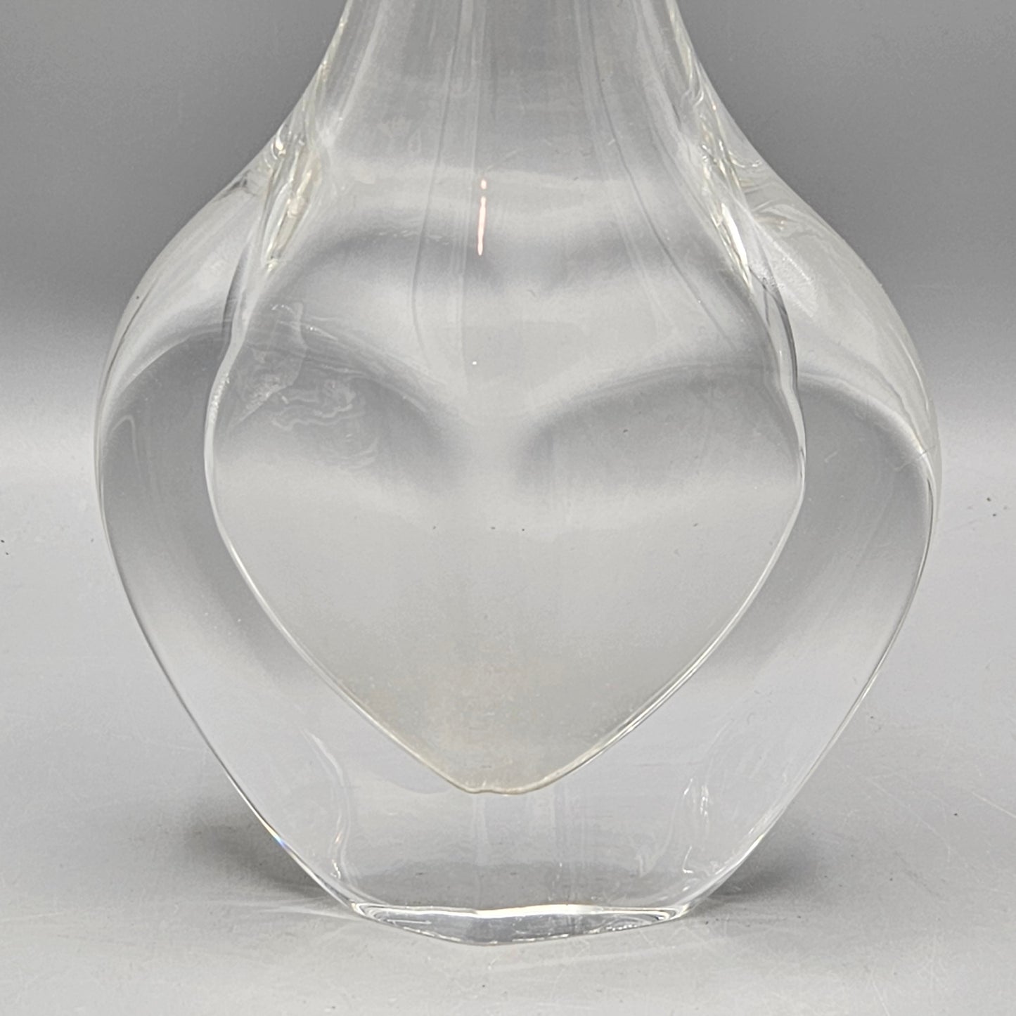 Vintage Clear Cased Art Glass Vase - Orrefoers