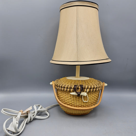 Vintage Nantucket Lightship Basket Form Lamp