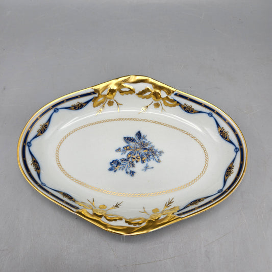 Mottahedeh Vista Alegre Portugal Fontainebleau Collection Small Oval Porcelain Dish Tray