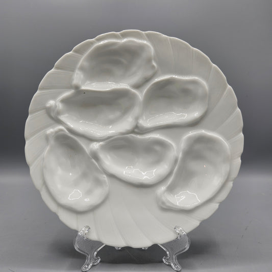 Vintage H & Co.  Oyster Plate - White