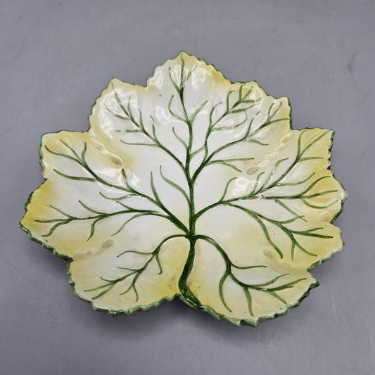Vintage Glazed Leaf Dish