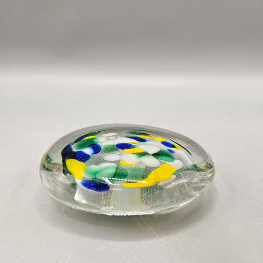 Vintage SGS Bohemia Czech Republic Art Glass Paperweight