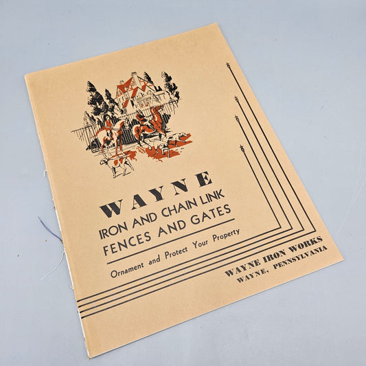 Book: Wayne Iron  Works - Fences and Gates Catalog (Main Line Pennsylvania)
