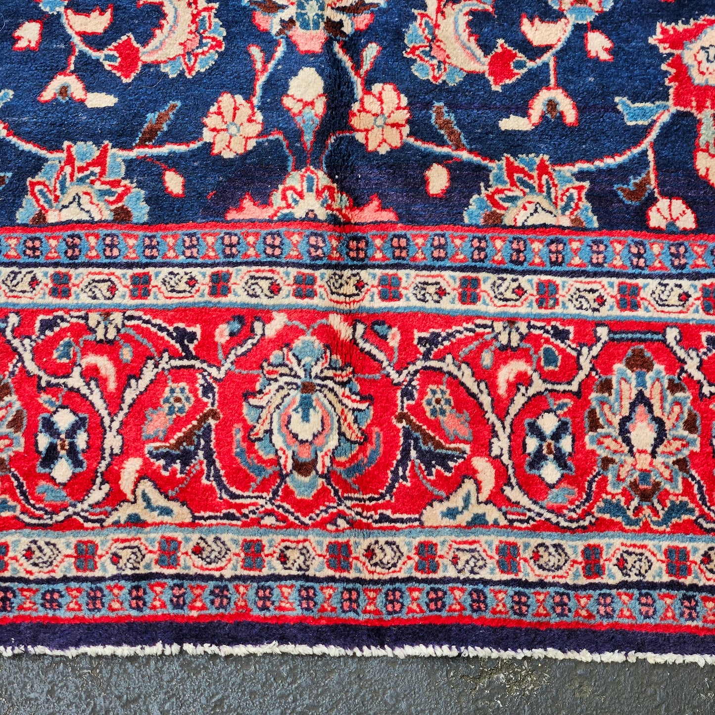 Vintage Hand Knotted Persian Room Size Rug / Carpet - 7' 7" x 9' 8"