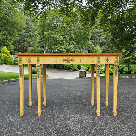 Beautiful Hand Painted Decorator Console Table