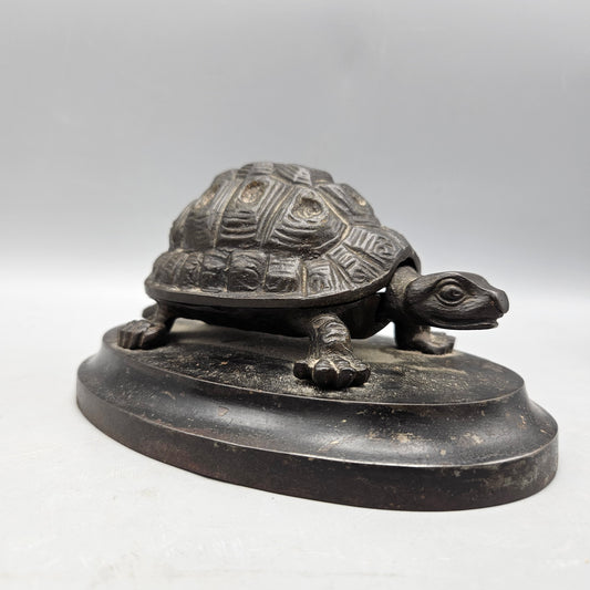 Antique Turtle Form Inkwell