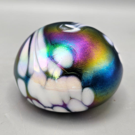 Vintage Iridescent Art Glass Paperweight