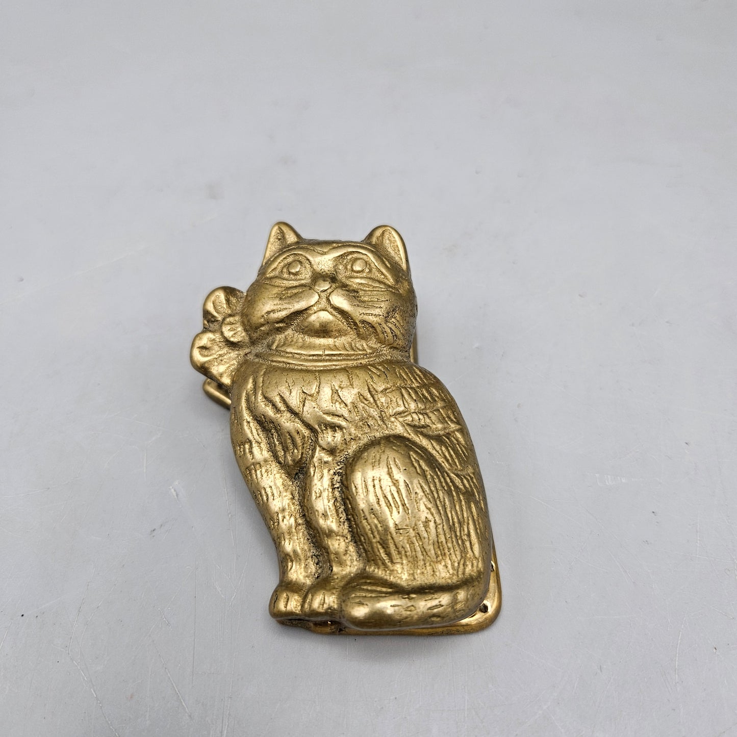 Vintage Brass Cat Form Paper Clip