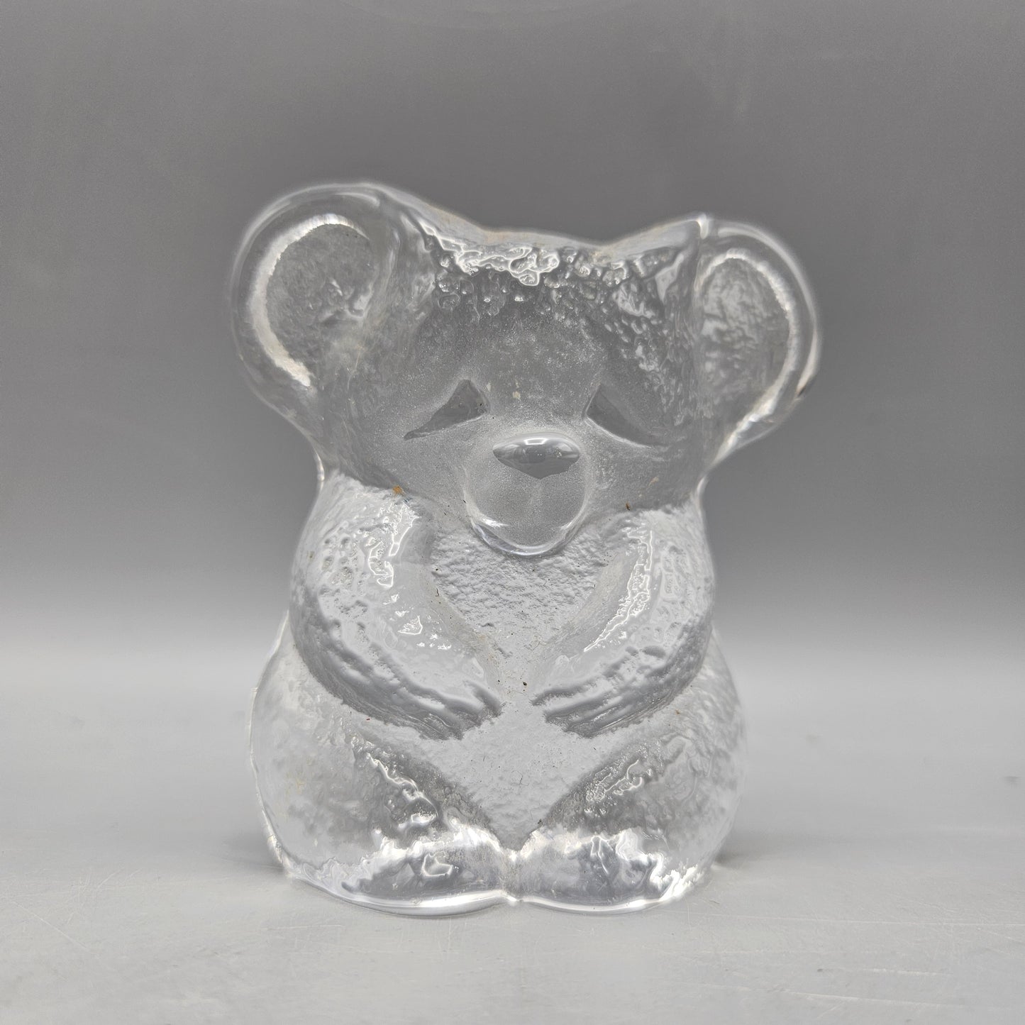 Vintage Scandinavian Royal Krona - Koala Bear Glass Figure Paperweight