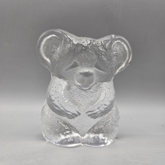 Vintage Scandinavian Royal Krona - Koala Bear Glass Figure Paperweight