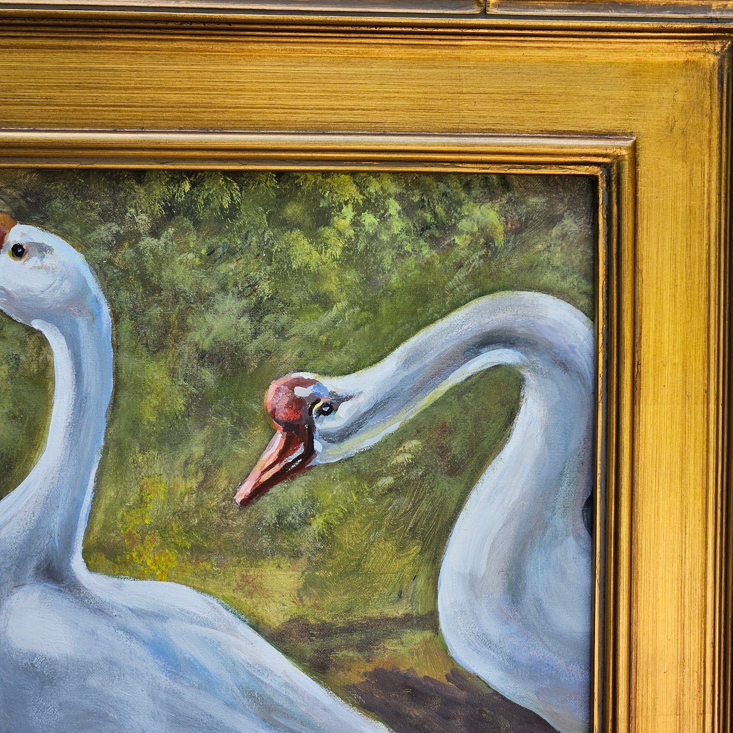Simon Michael "Three Geese" Original Painting on Canvas