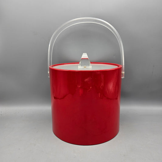 Vintage Red Retro Ice Bucket