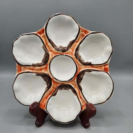 Vintage Abigail's Portugal Porcelain Oyster Plate - Painted