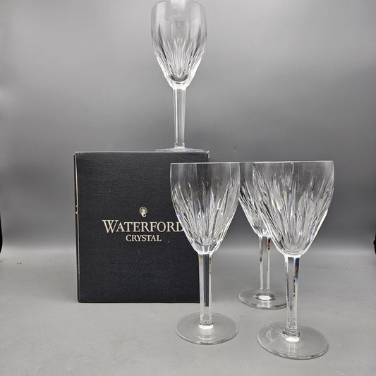 Set of 4 Waterford Crystal Carina Claret Glass with Box ~ 3 Available