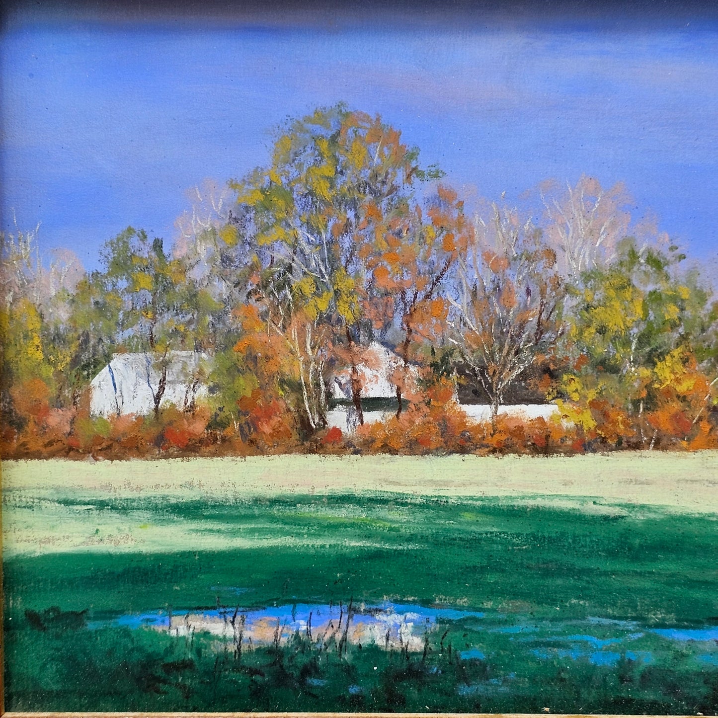 Bob Richey Pastel Landscape Painting "Farm Near Springtown"