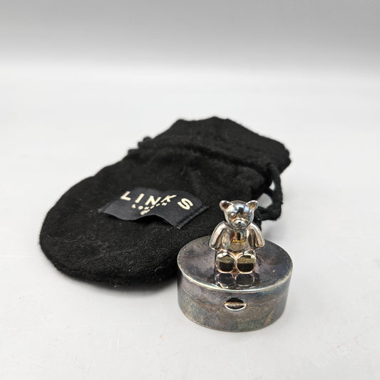 Links of London Sterling Silver Trinket Box with Bear Finial
