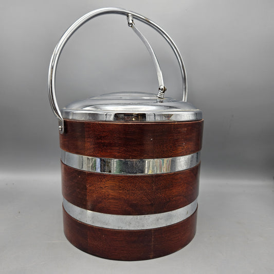 Vintage Wood Keystonware Hand Made Woodcraft Ice Bucket