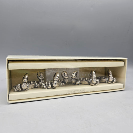 Brand New Pottery Barn Crab Place Card Holders in Box (Discontinued) - 4 Sets Available