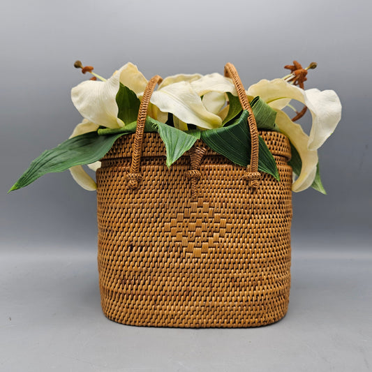 Blooming Baskets by Lisa Made in France Woven Basket Purse