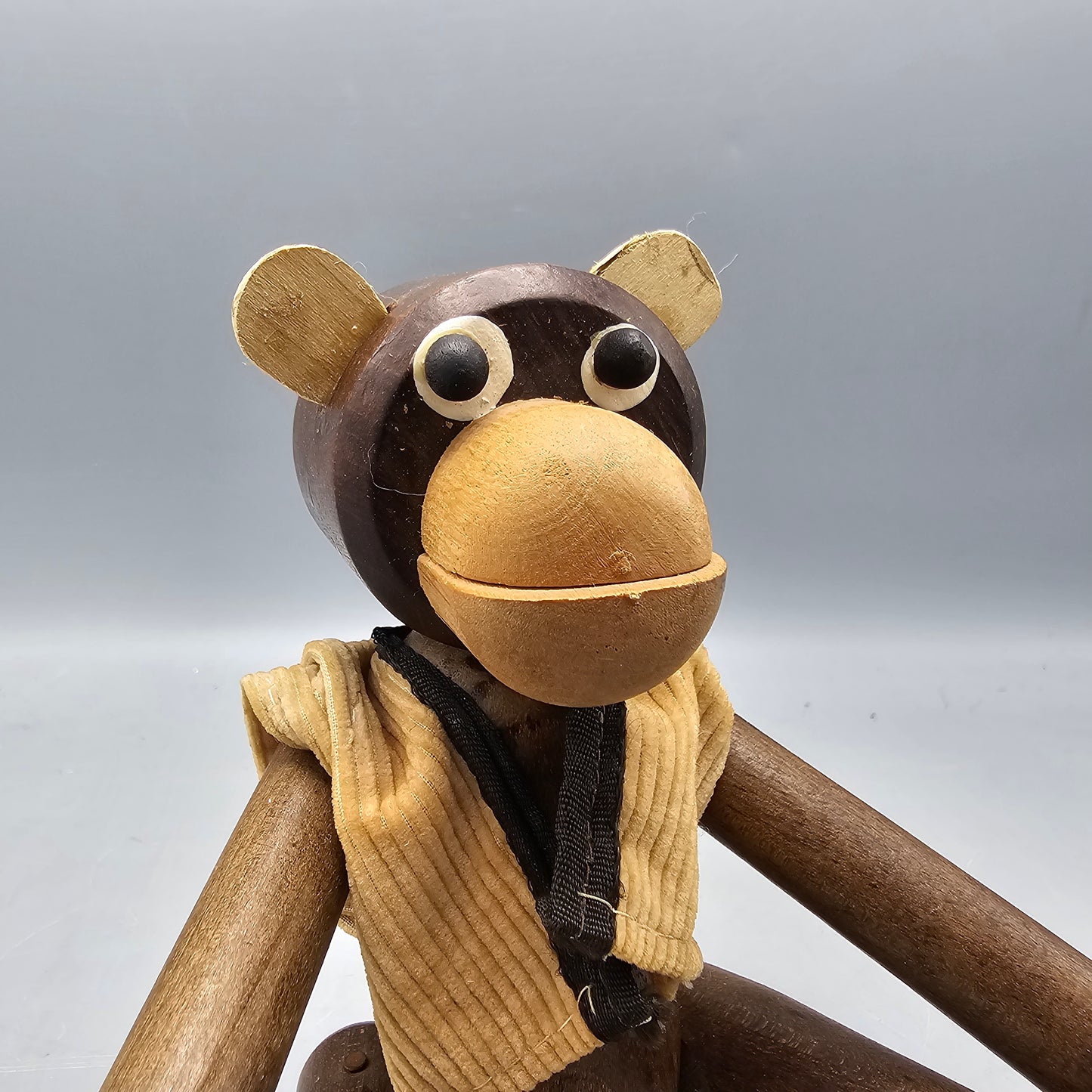 Vintage Kay Bojesen Teak Monkey with Vest