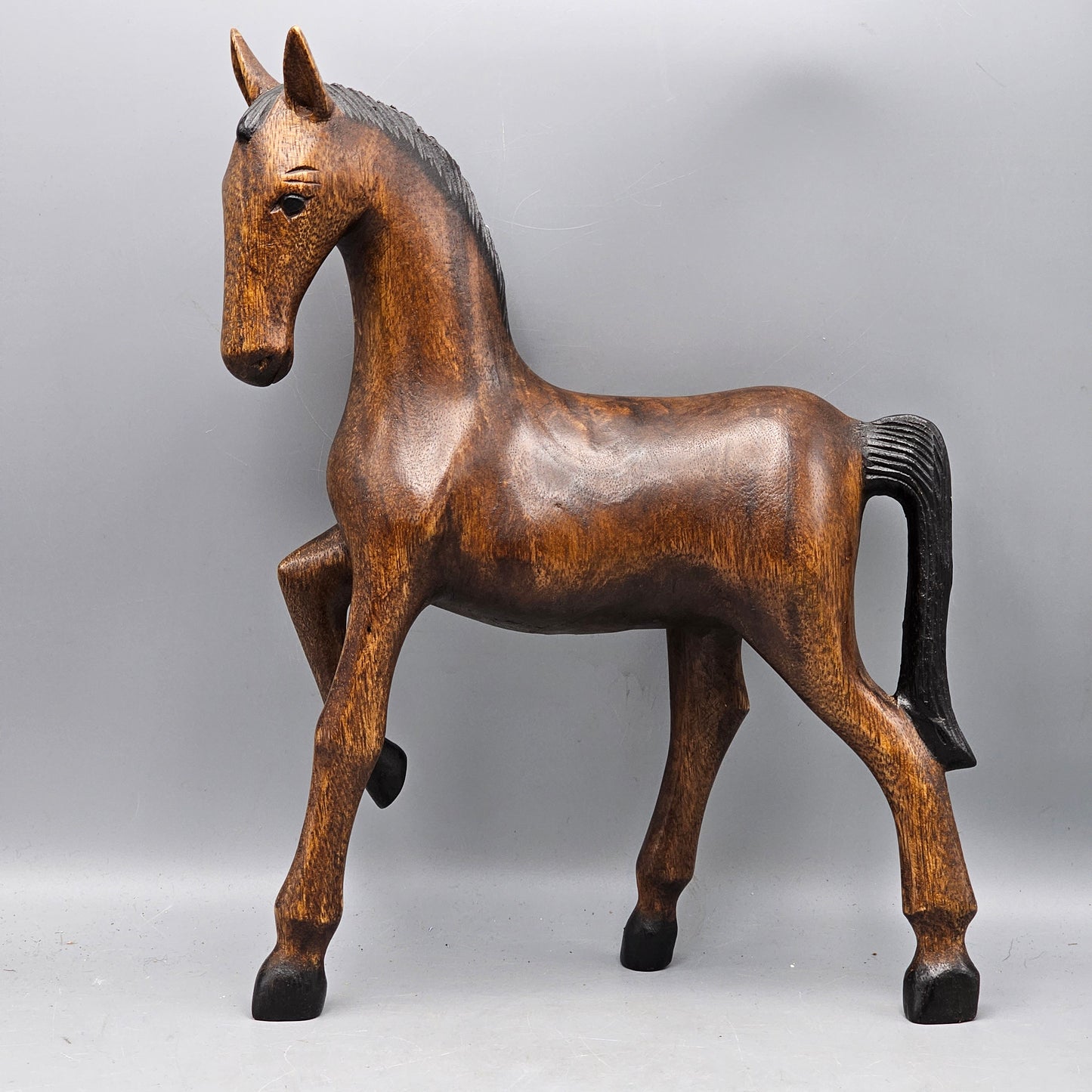 Hand Carved Solid Wooden Horse