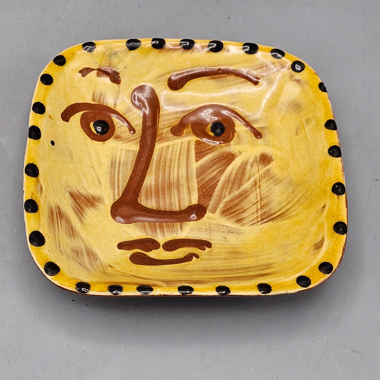 Picasso Style Art Pottery Tray