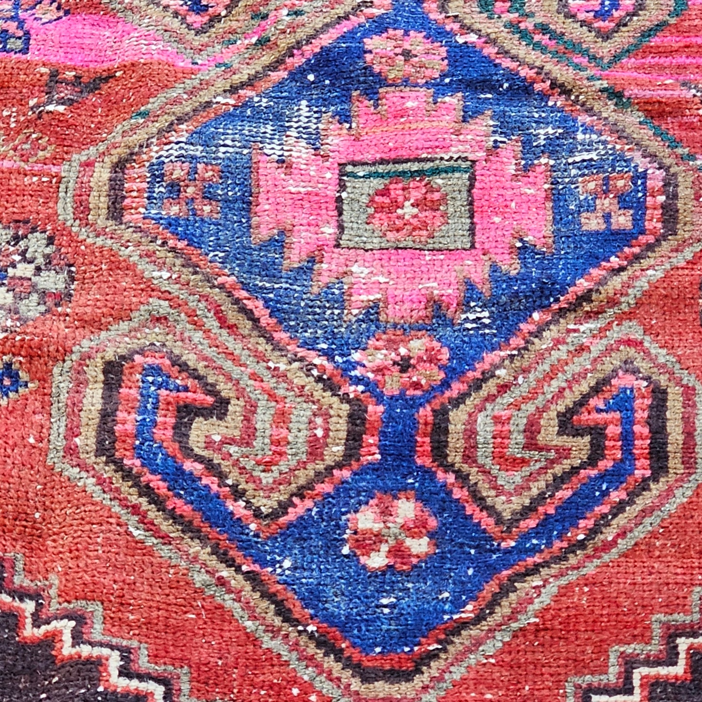 Vintage Hand Knotted Wool Rug ~ 6' 1" x 3'