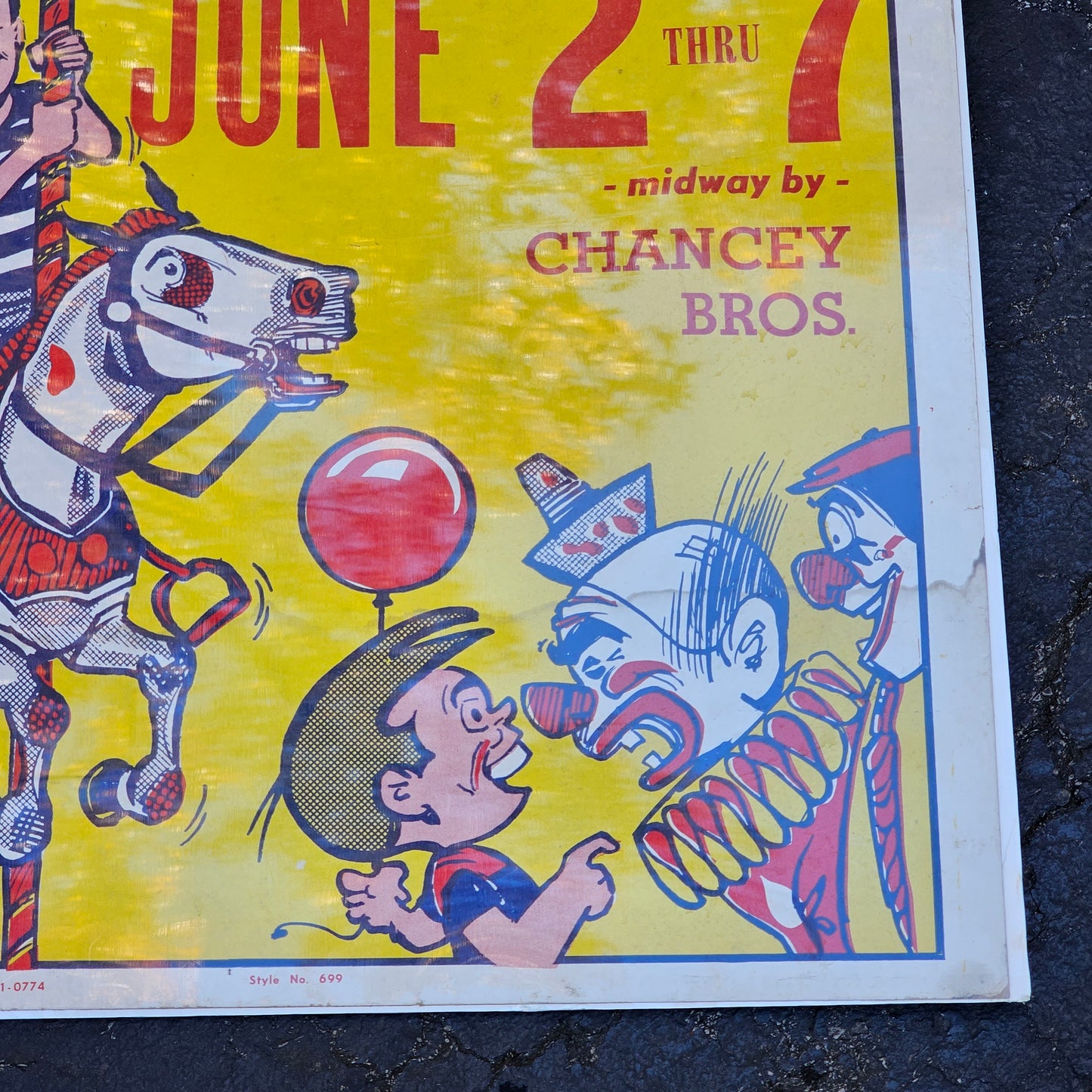 Unframed Vintage Wallingford (Delaware County) Circus Poster