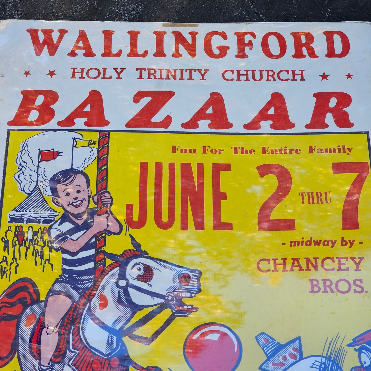 Unframed Vintage Wallingford (Delaware County) Circus Poster