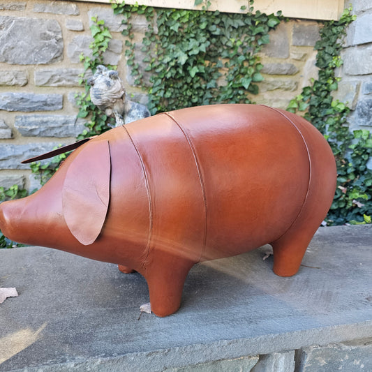 Leather Pig Footstool - Dimitri Omersa / Abercrombie Liberty Style