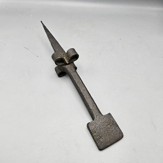 Antique Hand Wrought Iron Metal Scythe Sharpener