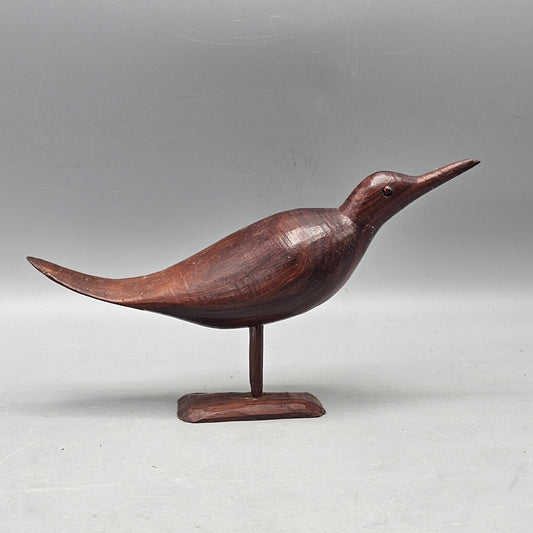 1960s Mid Century Hand Carved Wood Bird