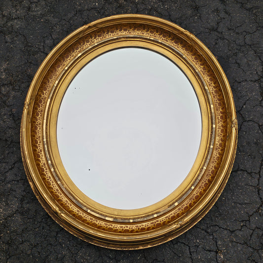 Antique Gold Oval Mirror